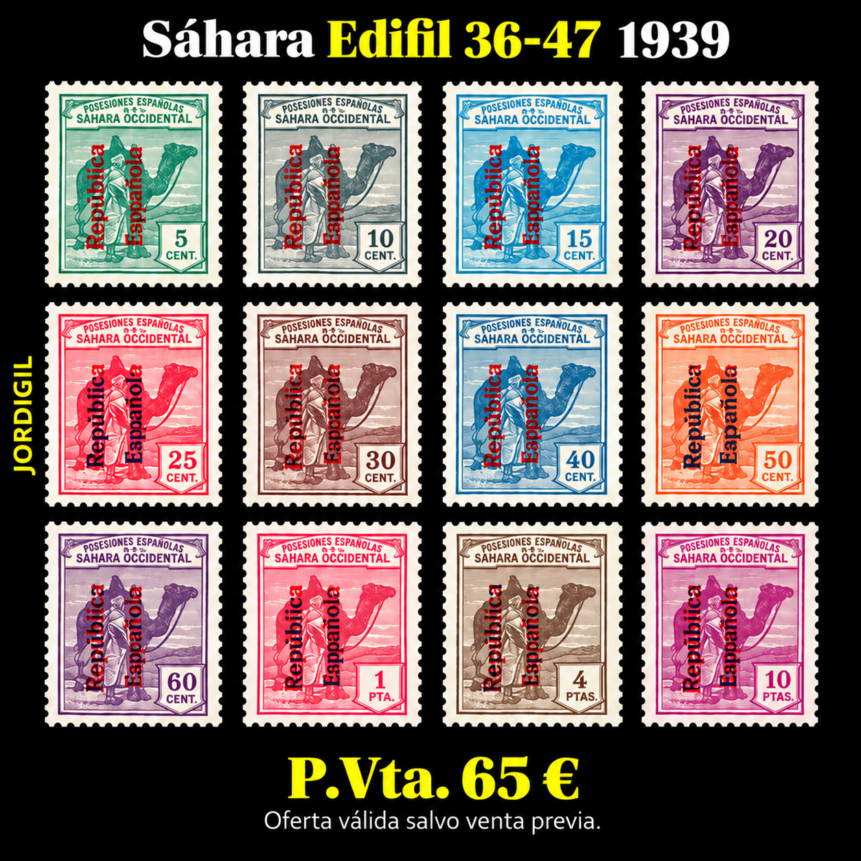 Sáhara · Edifil 36-47 completo